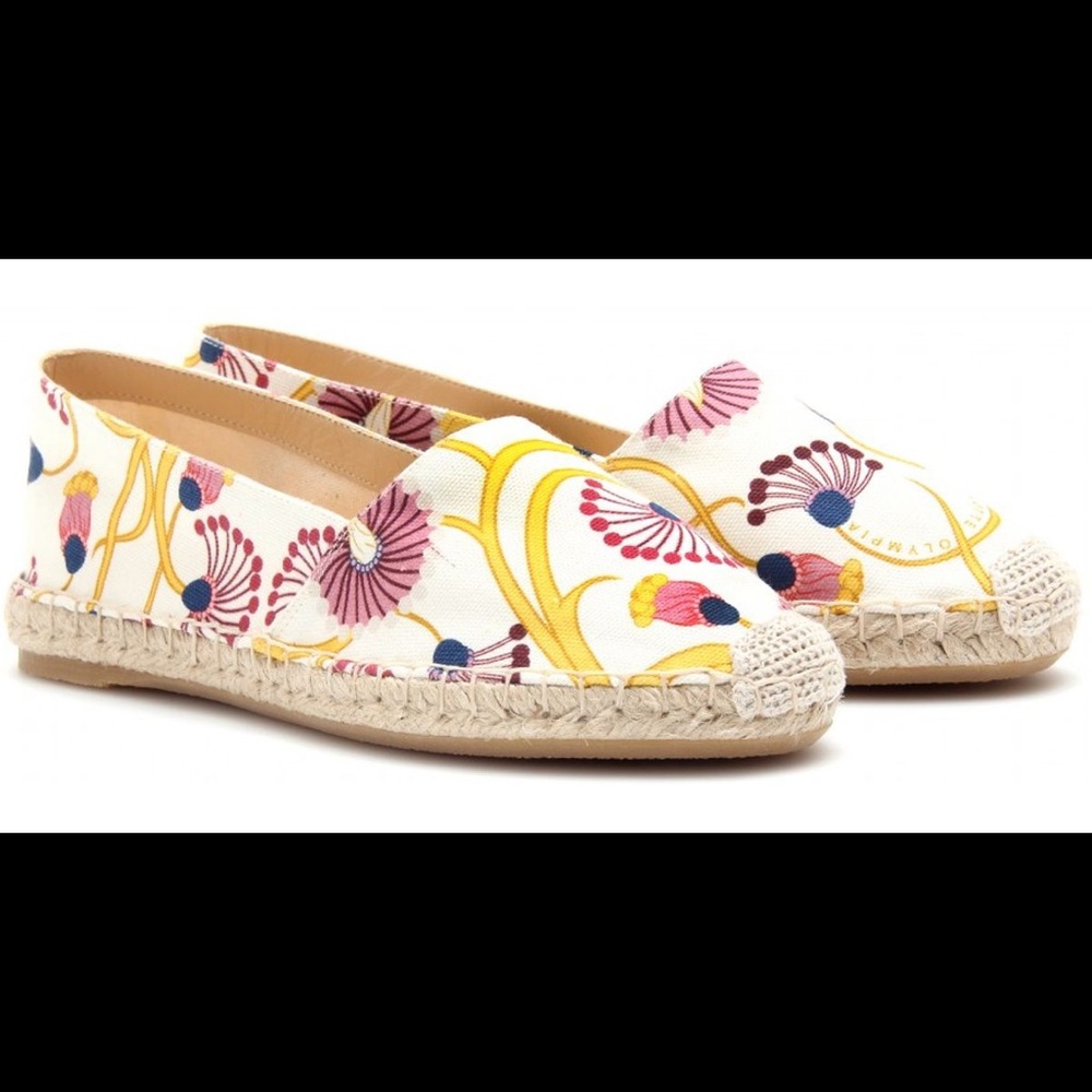 Charlotte Olympia cream Esme Print Espadrilles